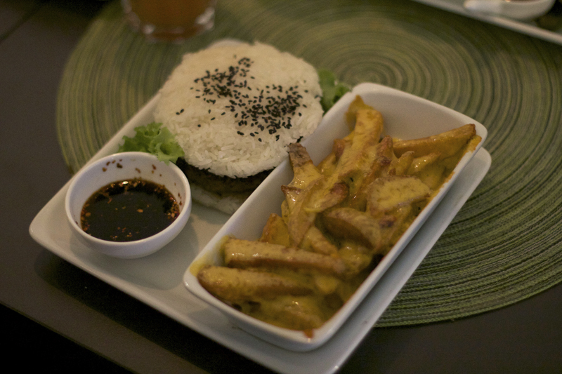 spear rice sticky burger