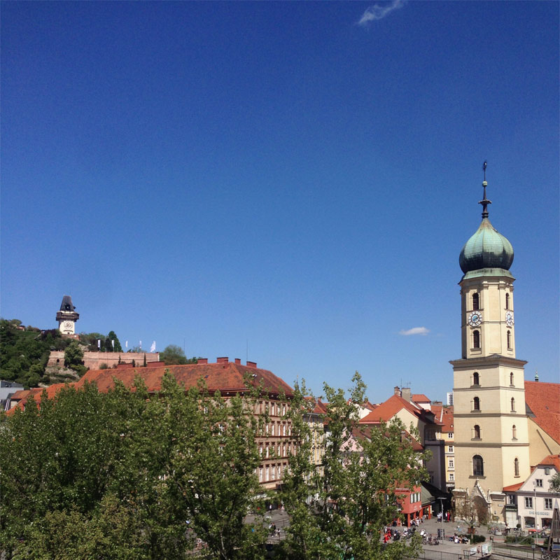 travel-guide graz: hotel wiesler - ausblick | h.anna